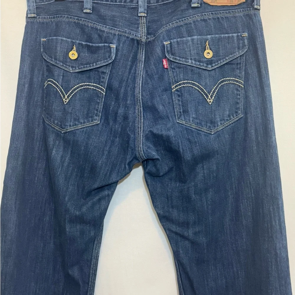 B-181‎ Men’s Levi’s 514 Straight Leg Denim Blue Jeans Size 38x30